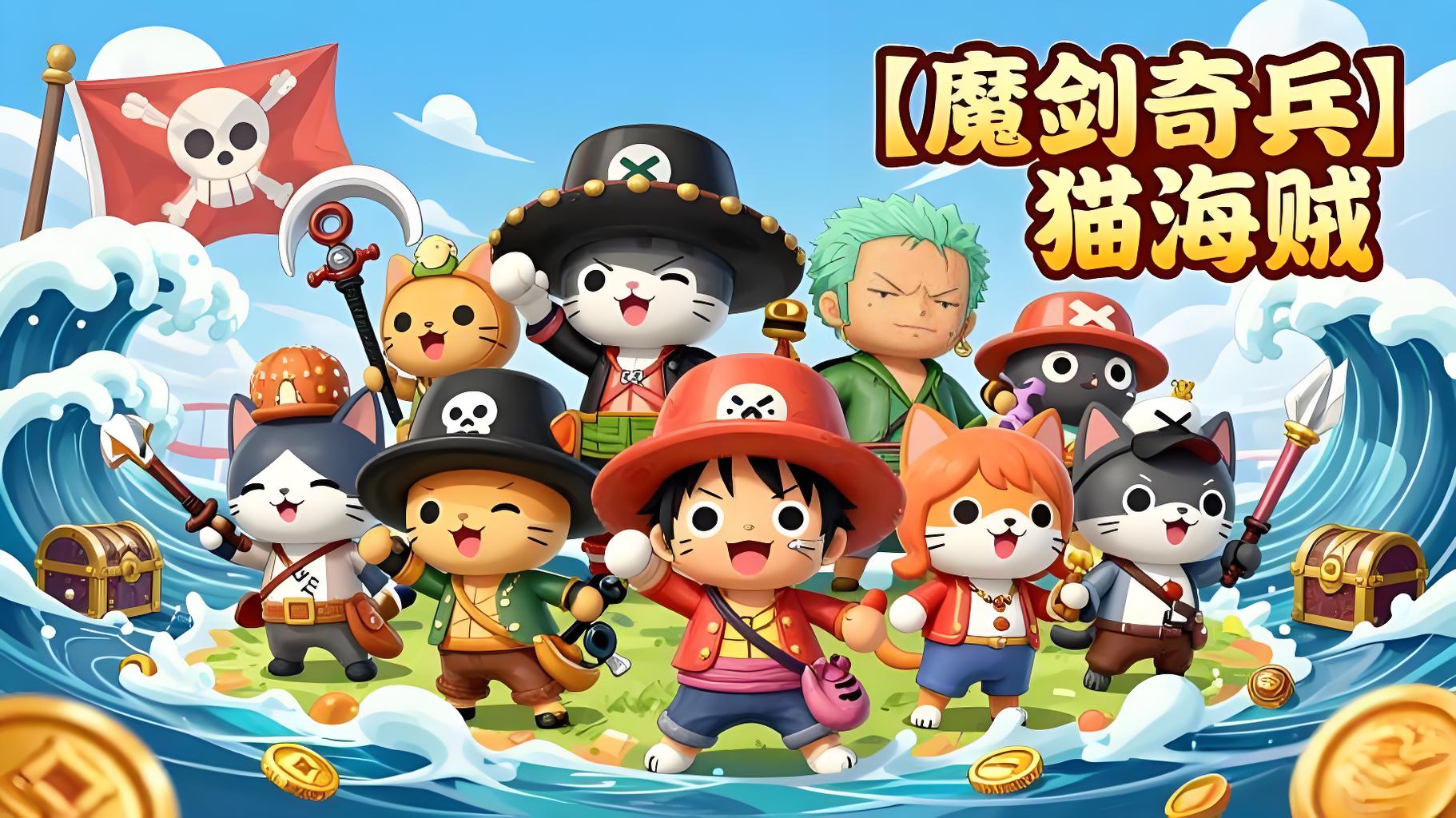 魔剑奇兵 (猫海贼) H5 官网手游 0.1 版萌喵卡牌火爆开区中